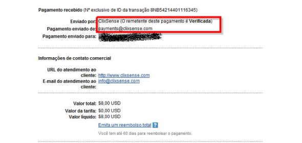 Prova de Pagamento Clixsense