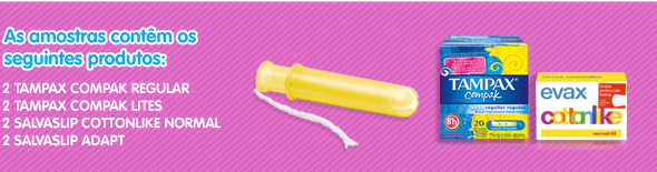 Amostras Gratuitas Tampax