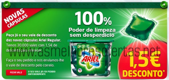 Vale de Desconto Ariel Cápsulas