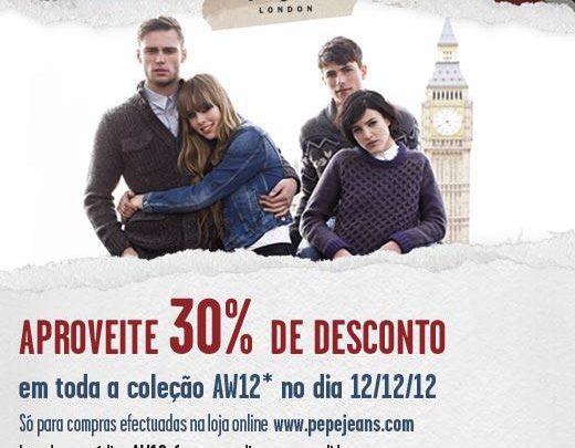 Desconto de 30% Pepe Jeans só hoje