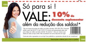 Vale de Desconto Lojas Casa Janeiro 2013