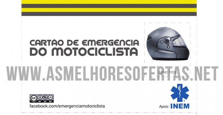 Cartão de Emergência do Motociclista Grátis