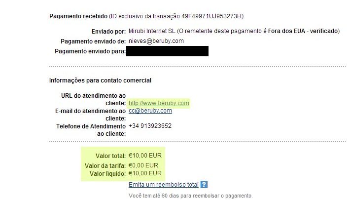 Novo Pagamento BeRuby