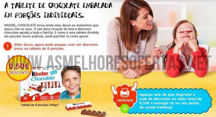 Vale de Desconto Chocolate Kinder