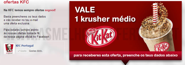 Oferta Krusher KitKat na KFC