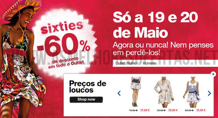 Descontos de 60% na Desigual