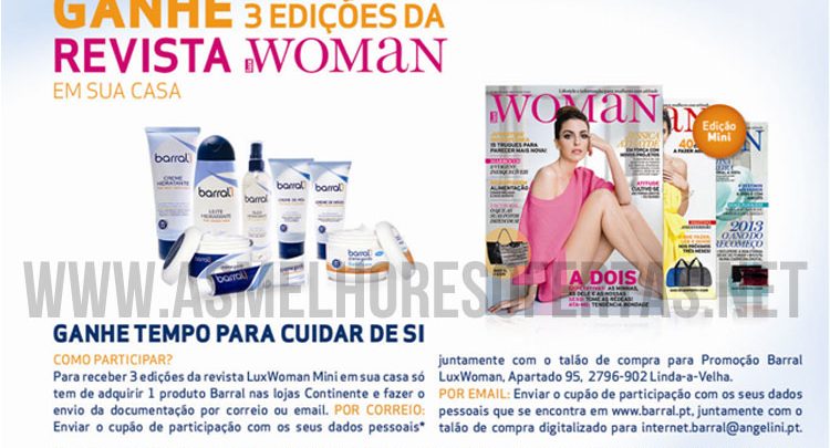 Ganhe 3 Revistas Lux Woman Grátis com a Barral