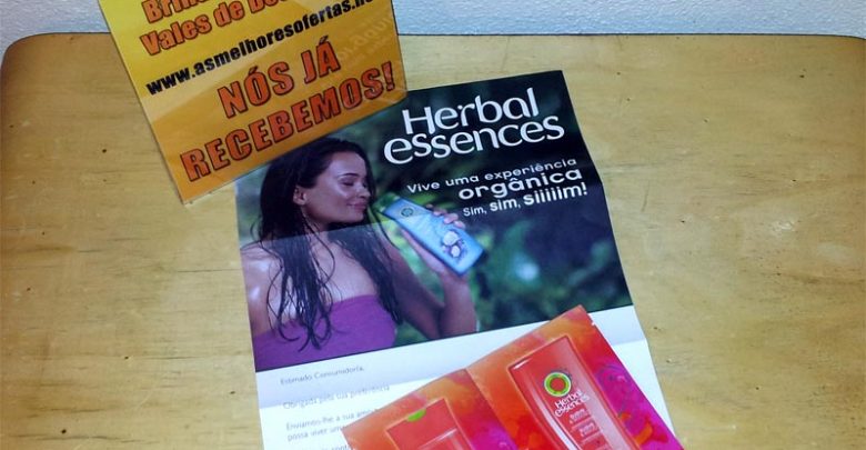 Recebemos as amostras grátis Herbal Essences