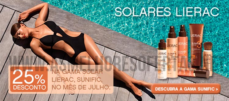 25% de Desconto em Solares Lierac na Skin