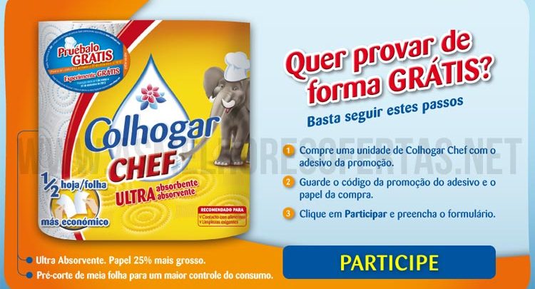 Experimente Grátis Papel de Cozinha Colhogar Chef