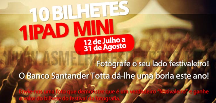 Passatempo Banco Santander Totta Festivais de Verão