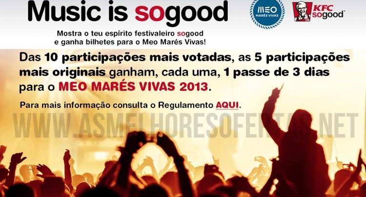 Passatempo KFC Bilhetes MEO Marés Vivas 2013