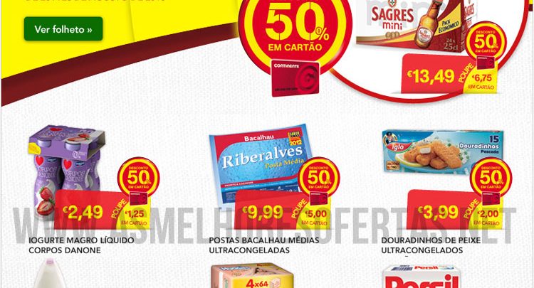 Descontos de 50% em Cartão Continente