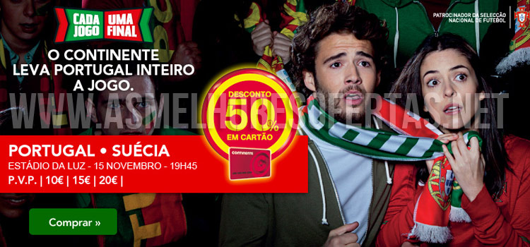 Bilhetes Portugal - Suécia com 50% de Desconto