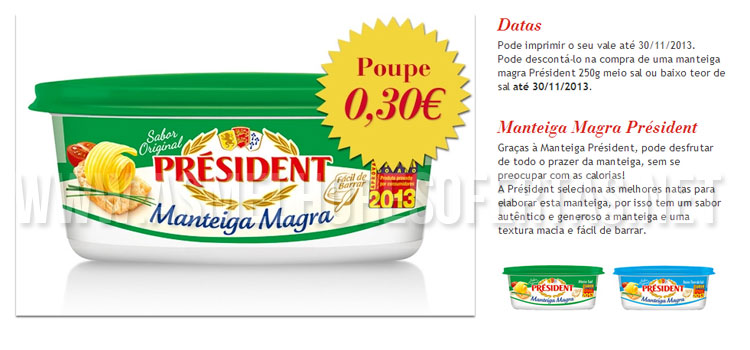 Vale de Desconto Manteiga Magra Président