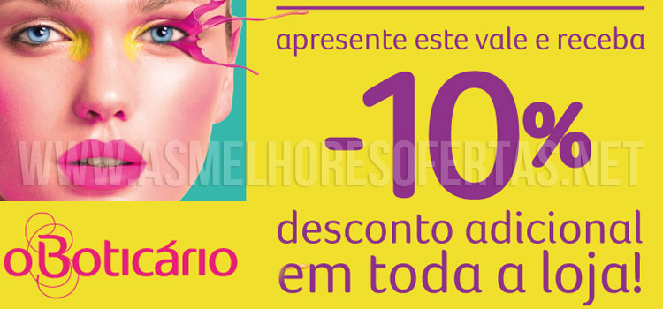 Desconto de 10% Extra nos Saldos O Boticário