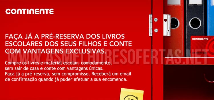 Descontos Continente Livros e Material Escolar