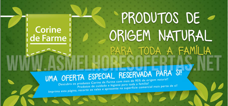 Cupões de Desconto Corine de Farma 2014