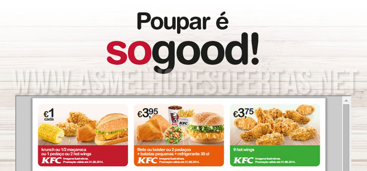 Cupões de Desconto KFC Agosto de 2014