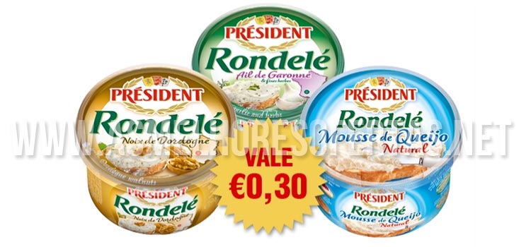 Vale de Desconto Queijo Rondelé Président