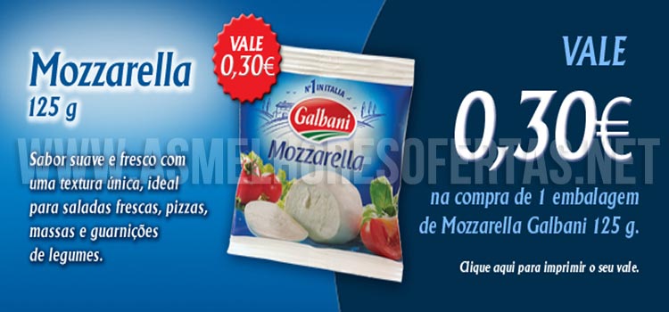 Vale de Desconto Mozzarela Galbani