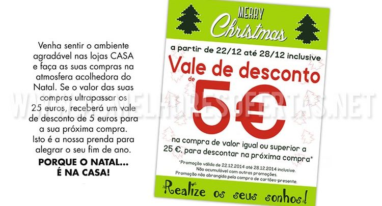 Vale de Desconto de 5 Euros Lojas Casa