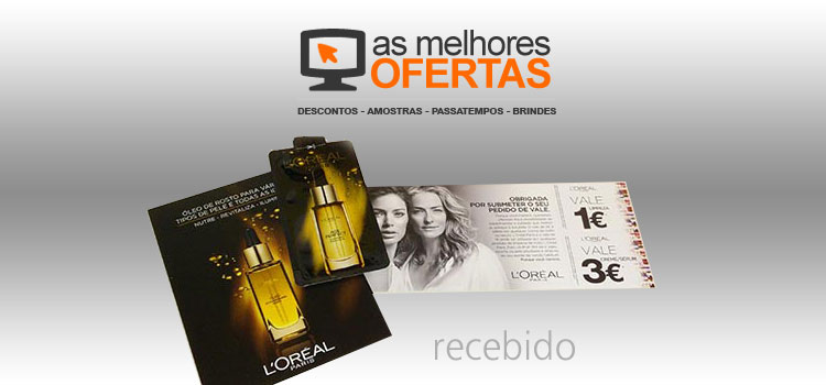 Amostra e Vales L'Oréal - Recebido