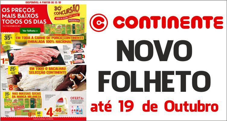 Folheto Continente até 19-10-2015