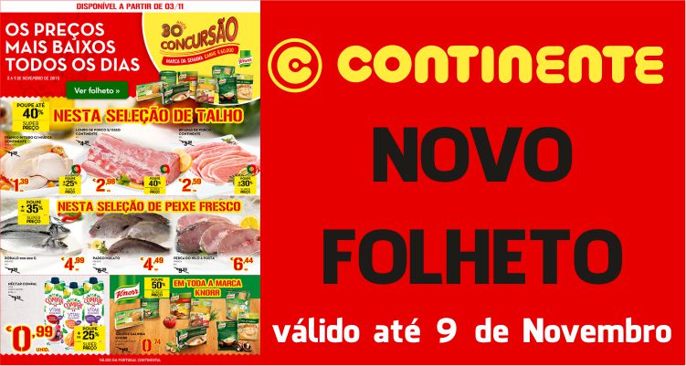 Folheto Continente até 09-11-2015