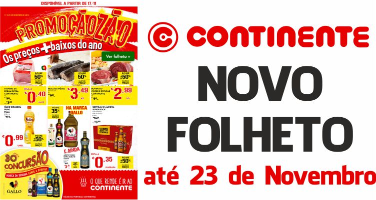 Folheto Continente até 23-11-2015