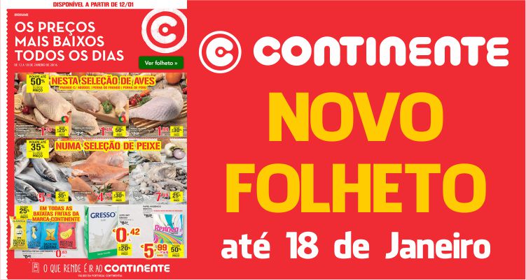 Folheto Continente até 18-01-2016