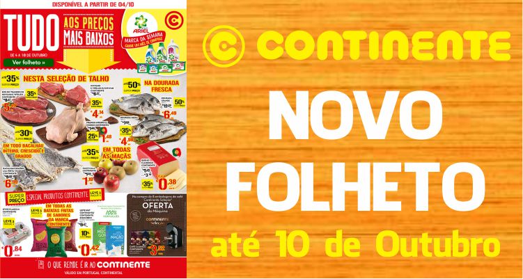 Folheto Continente até 10-10-2016