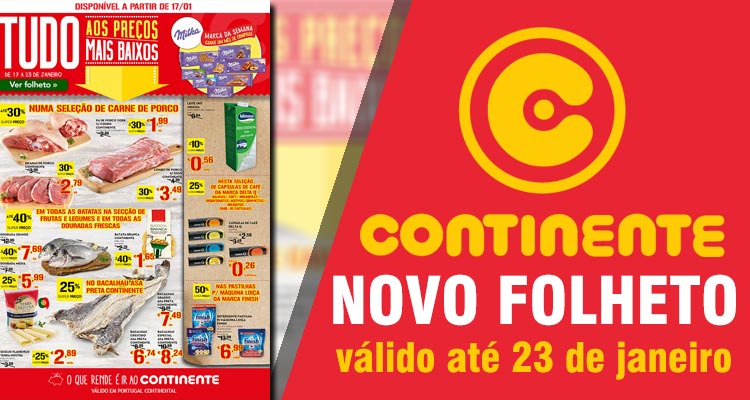 Folheto Continente até 23-01-2017