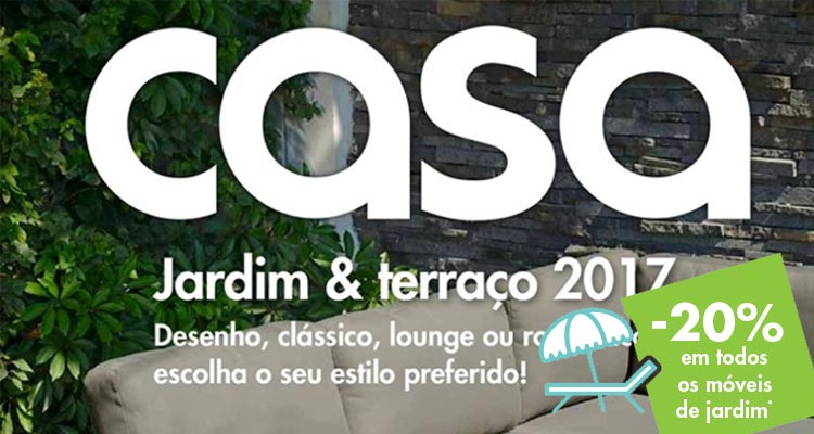 20% em Móveis de Jardim Lojas Casa