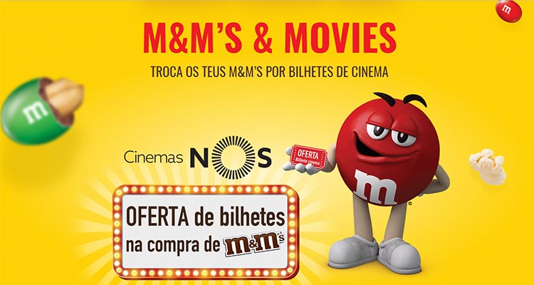 Bilhetes de Cinema Grátis M&M